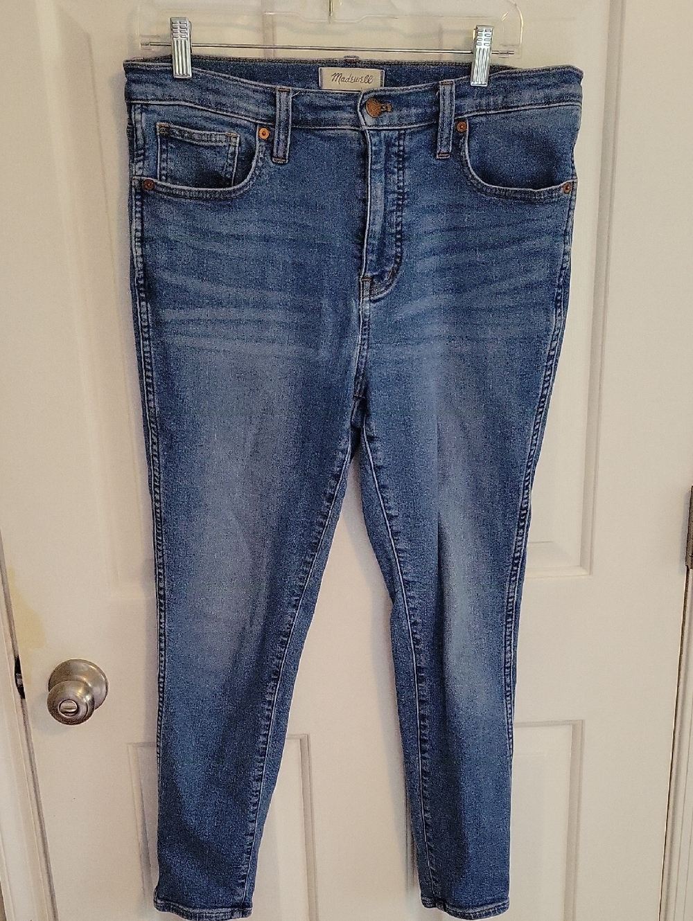Madewell Skinny High-Rise Crop Medium Blue Wash